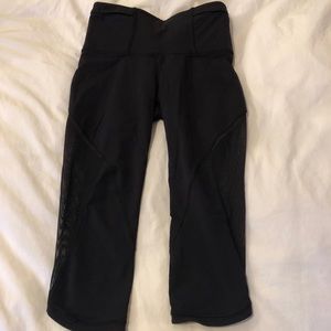 Lululemon Black Mesh Crops